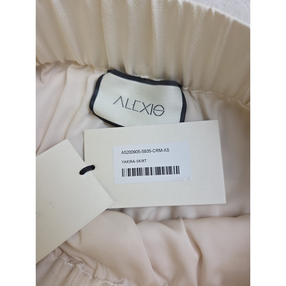 NEW Alexis Yakira Skirt Revolve Size XS Cream Ivory Ruffle Sequin Dots MSRP $385 - Picture 9 of 16